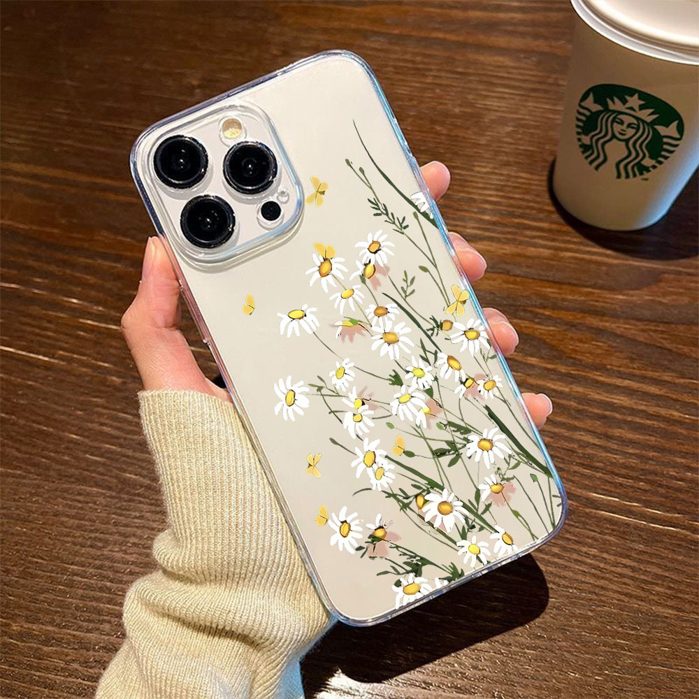 Apple Iphone 15 - Nuova Cover Morbida in TPU Daisy