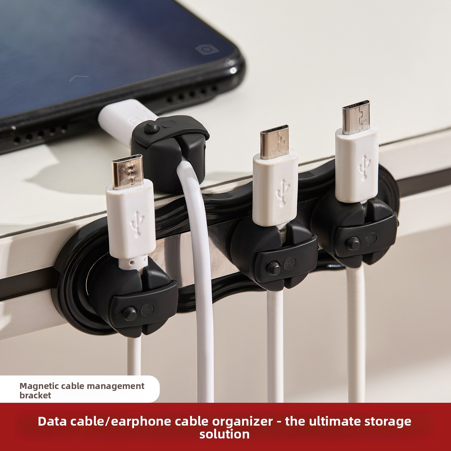 Magnetic Charging Cable - Organizzatore di Cavi Magnetico Autoadesivo Senza