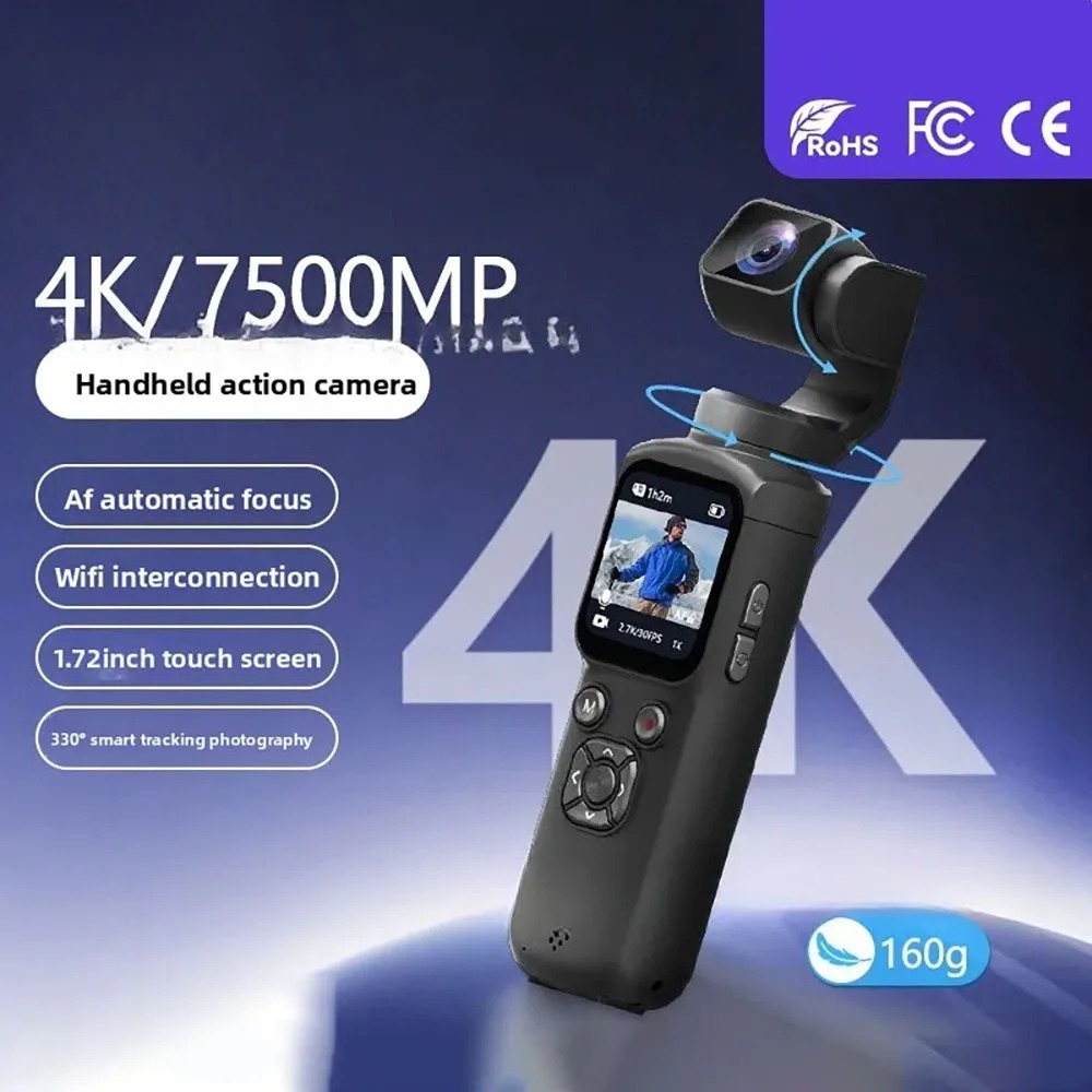 Action Camera 4K - Fotocamera Tascabile 4K HJD05 con 330