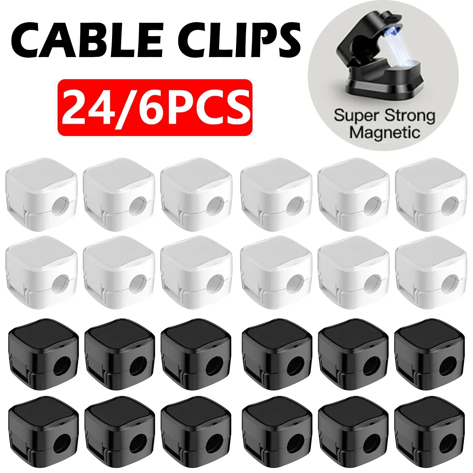 6/12/24PCS Clip per organizer  - Magnetic Charging Cable recensione e prezzo