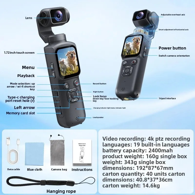 Fotocamera Tascabile 4K HJD05  - Action Camera 4K recensione e prezzo