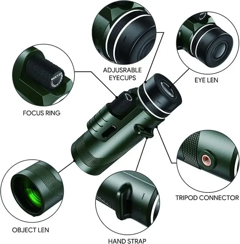 Monoculare HD 80x100 per adatt - Auto Tracking Tripod recensione e prezzo