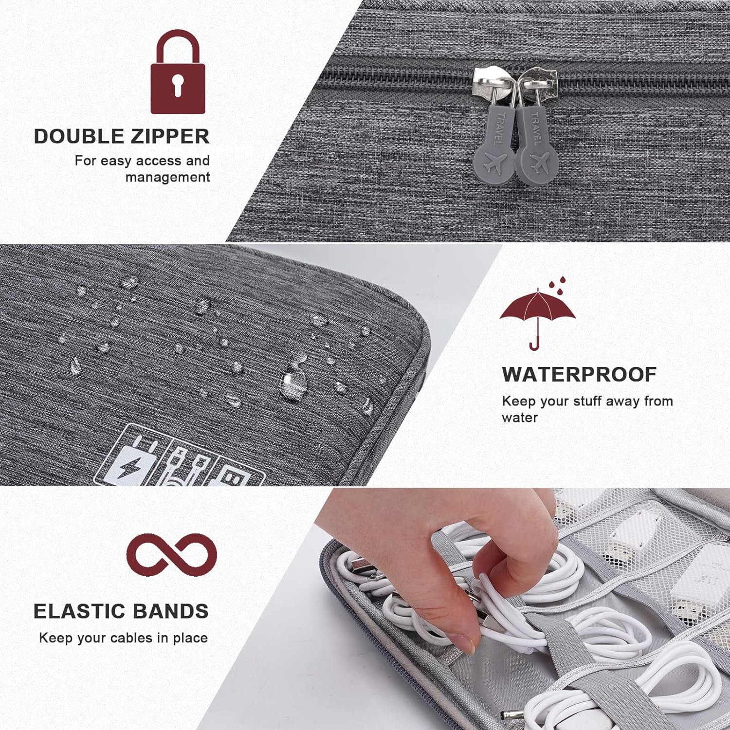 Borsa Portatile per Accessori  - Electronics And Gadgets With I recensione e prezzo